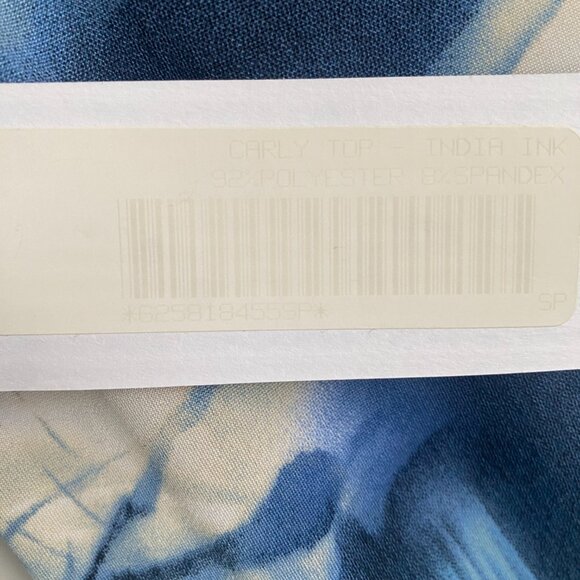 Franco Mirabelli Assymetrical Sleeveless Stretch Blue Tank Carly top Size S - Picture 4 of 5